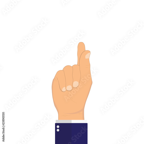Businessman's hand holding gesture vector illustration