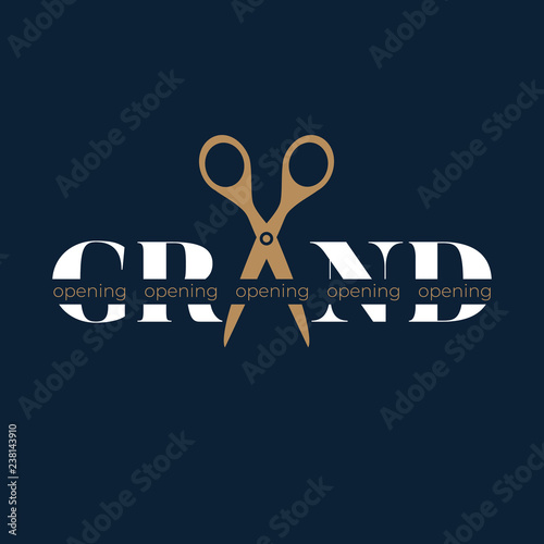 grand opening banner, poster, vector design