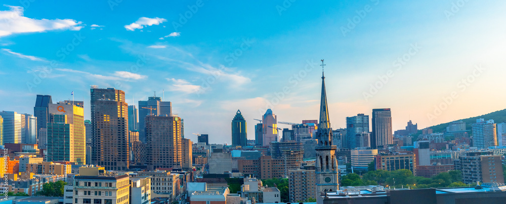 Montreal, Canada: City Skyline aerial view