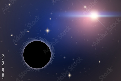 Background of Space with Black Hole
