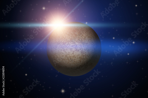Background of Space with unknown planet