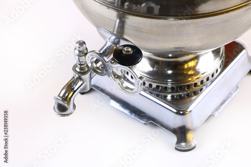 Samovar, Russian national souvenir on a white background