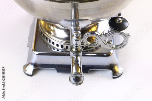 Samovar, Russian national souvenir on a white background