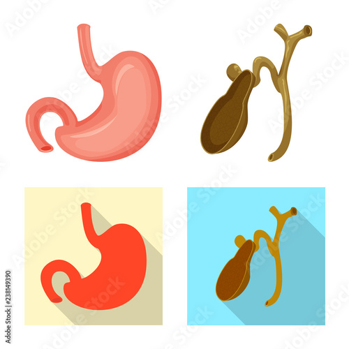 Isolated object of body and human symbol. Collection of body and medical stock vector illustration.