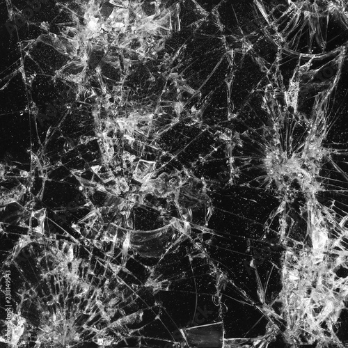 texture of broken glass of a smartphone