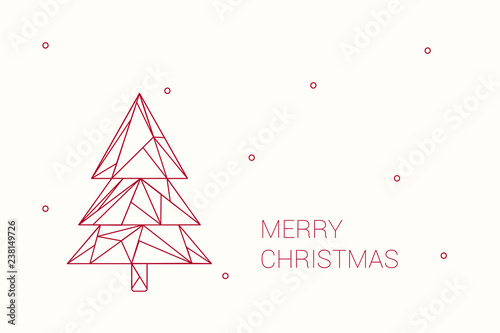 Weihnachtskarte mit Polygon Motiv photo