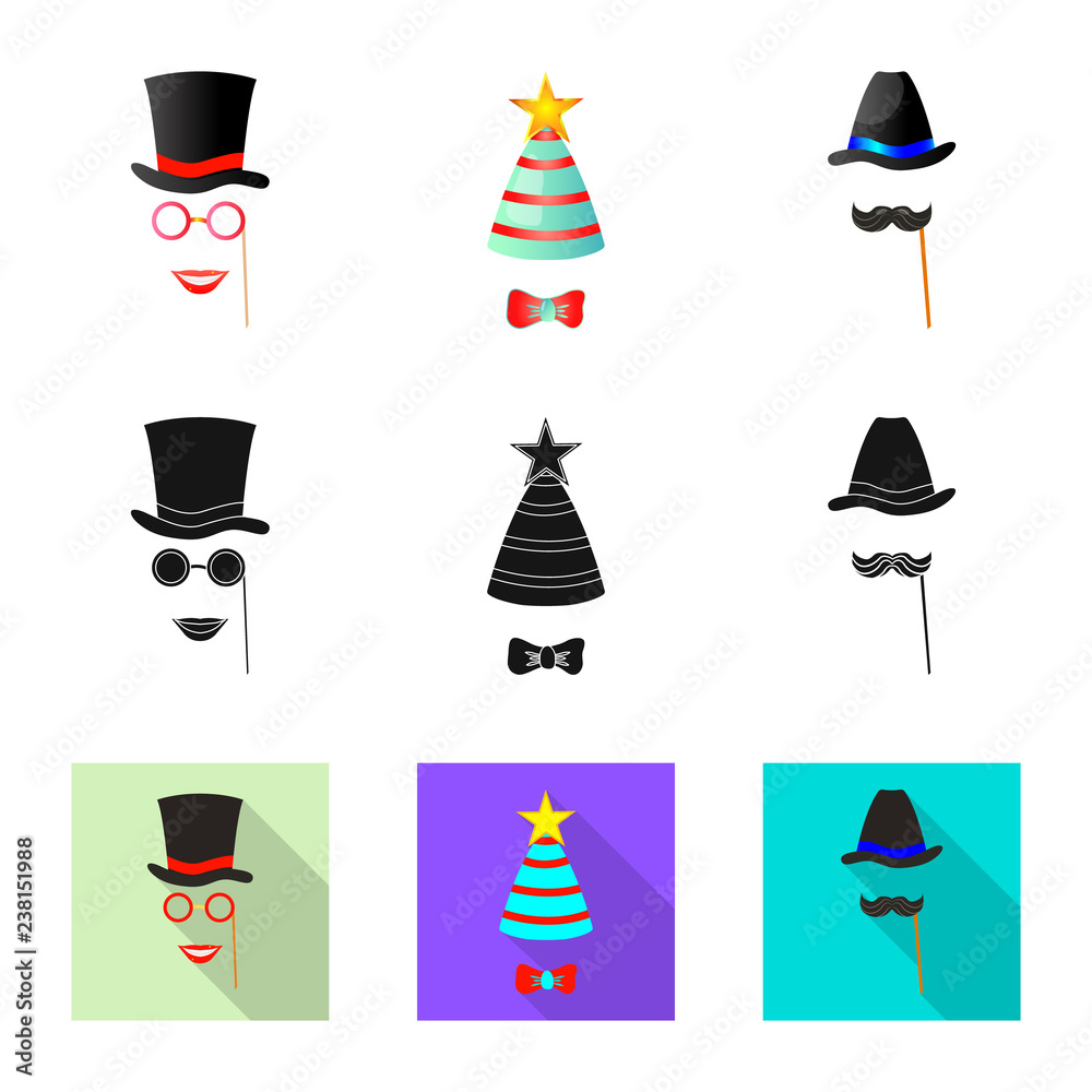 Isolated object of party and birthday logo. Collection of party and celebration stock symbol for web. Isolated object of party and birthday logo. Collection of party and celebration stock symbol for web.
