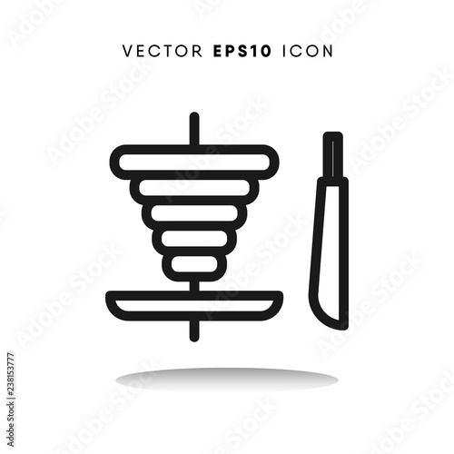 Shawarma vector icon