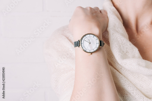 Wristwatches on women's hand