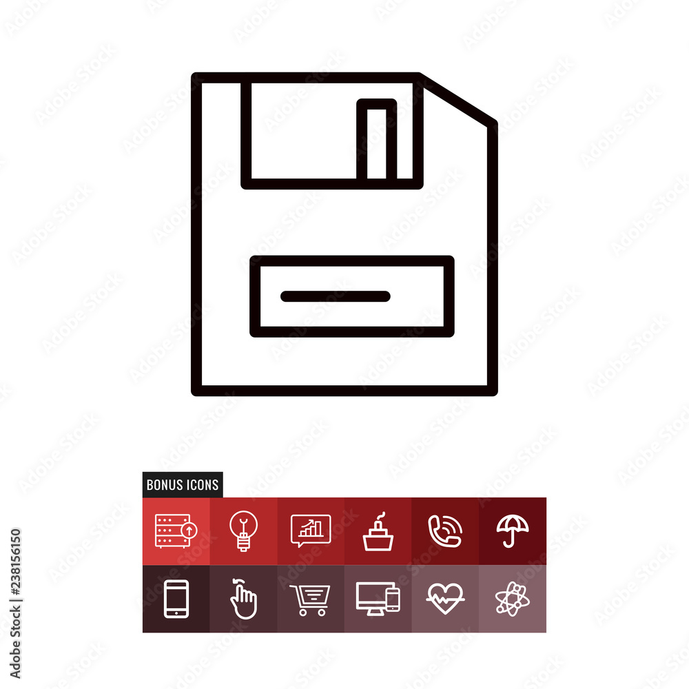 Diskette vector icon Diskette vector icon
