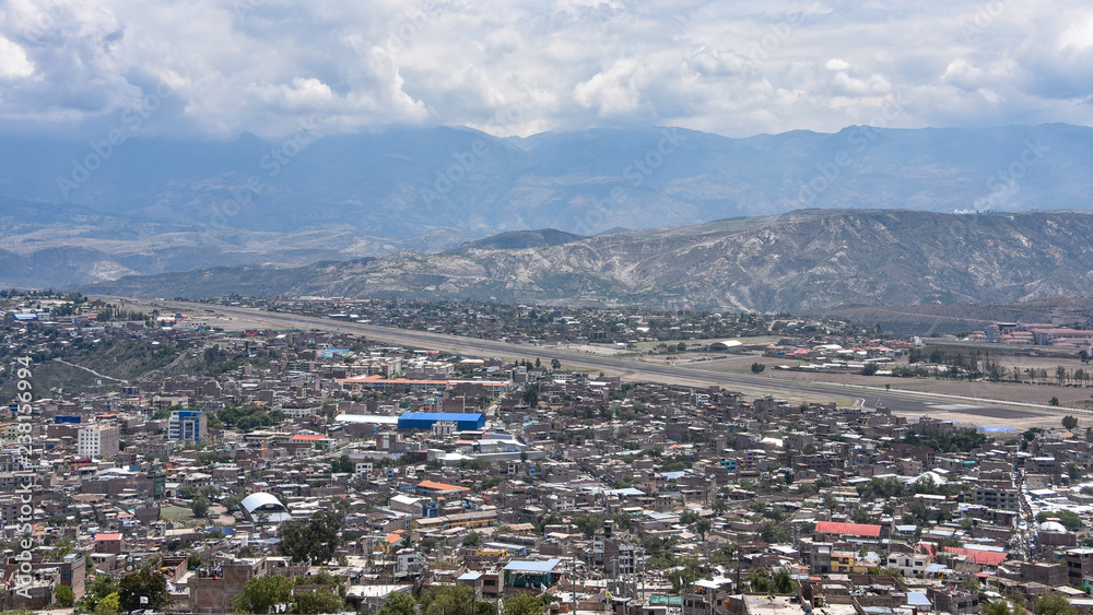 Views over the city of Ayacucho from the Mirador de Acuchimay. Ayacucho, Peru