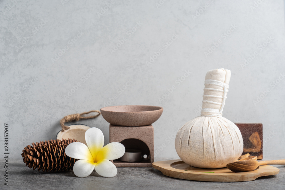 Aromatherapy product Spa set massage with concrete background. top view,flat lay composition. Aromatherapy product Spa set massage with concrete background. top view,flat lay composition.