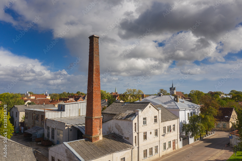 Kuldiga city arerial view, Latvia.