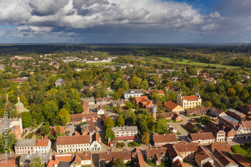 Kuldiga city arerial view, Latvia. photo