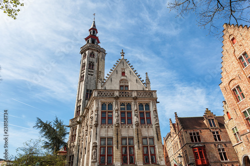 The Poortersloge building  on the Jan van Eyck square in the old town of Bruges (Brugge), Belgium photo