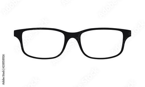 Glasses icon. Eyeglasses symbol. Signs isolated on white background. Accessory pictogram in flat design. Vector illustration
