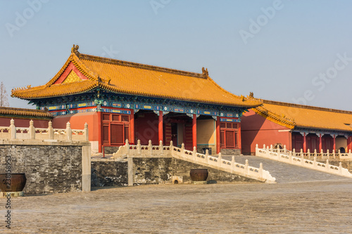 Traditional architecture in the Forbidden City of Beijing, China