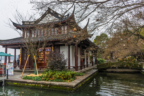 Chinese temple near the West Lake of Hangzhou, China