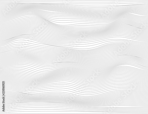 Wavy abstract dark lines. Vector texture stripes Pattern, isolated white background. Able to overlay, easy to change color.