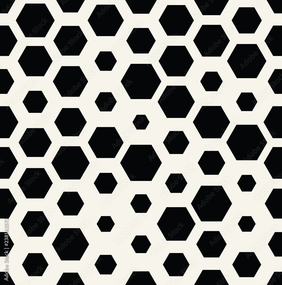 Obraz premium hexagon halftone seamless minimal design pattern, geometric background print texture