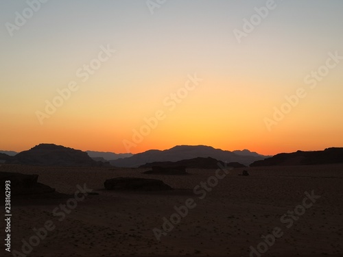 sunset in a desert