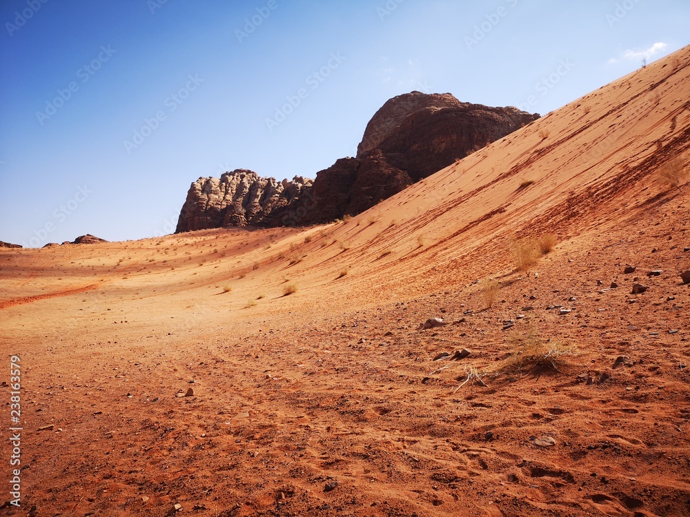 sandune in a rocky desert