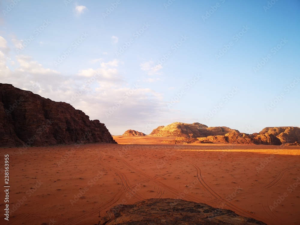 sunrise in desert