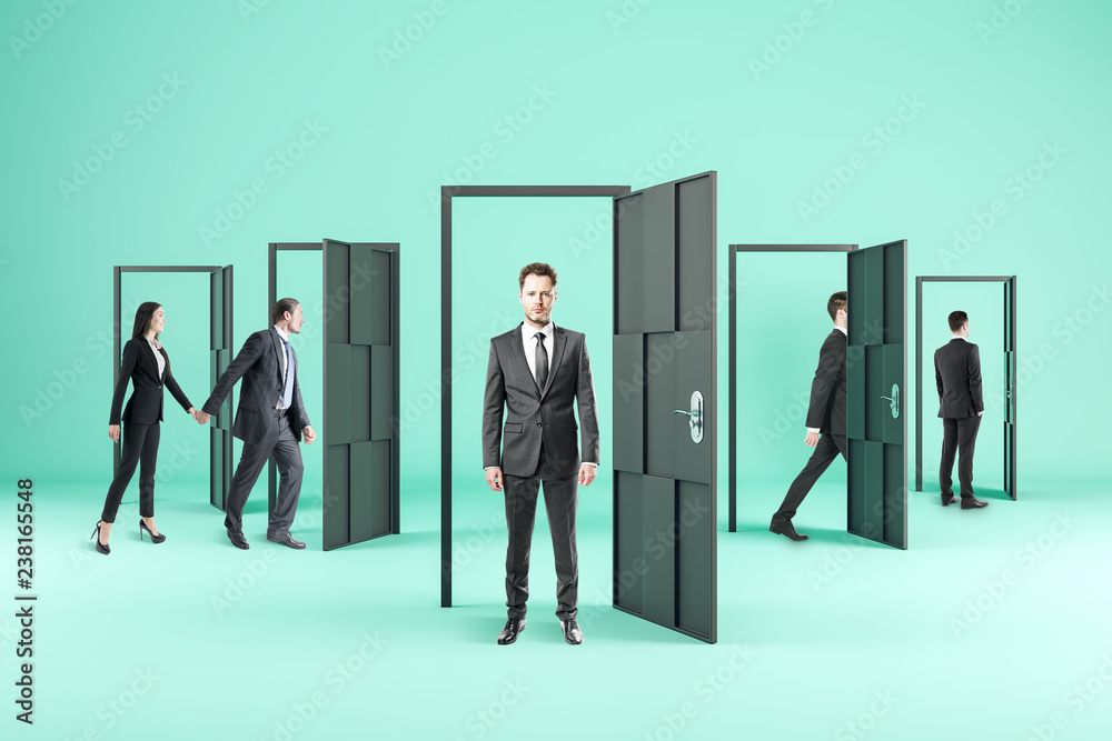 Fototapeta premium Opportunity, teamwork and occupation concept