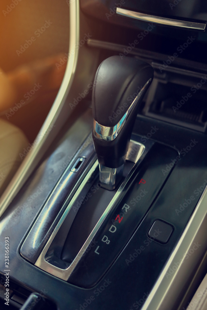 automatic gear parked inside modern vehicle car automobile automatic gear parked inside modern vehicle car automobile