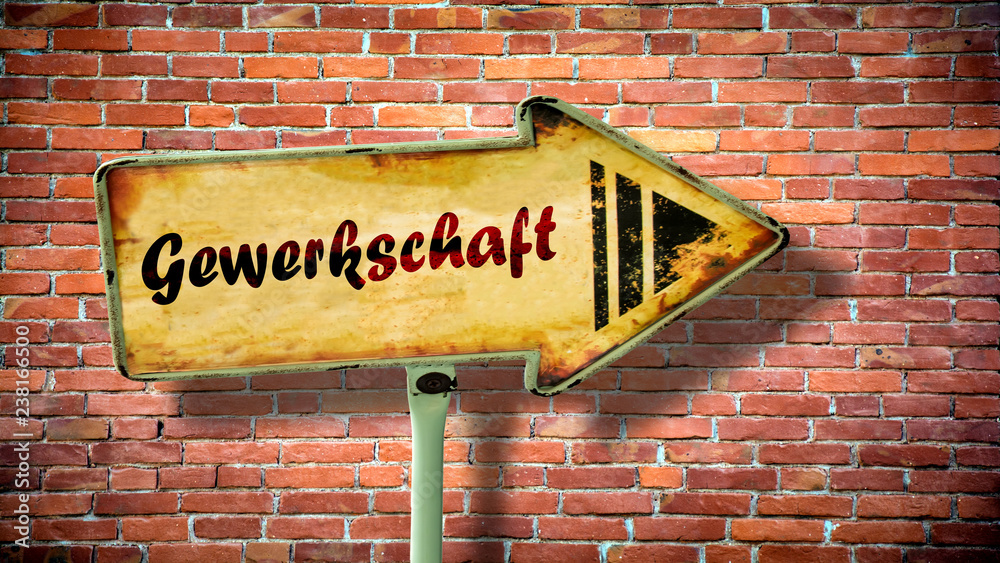 Fototapeta premium Schild 380 - Gewerkschaft