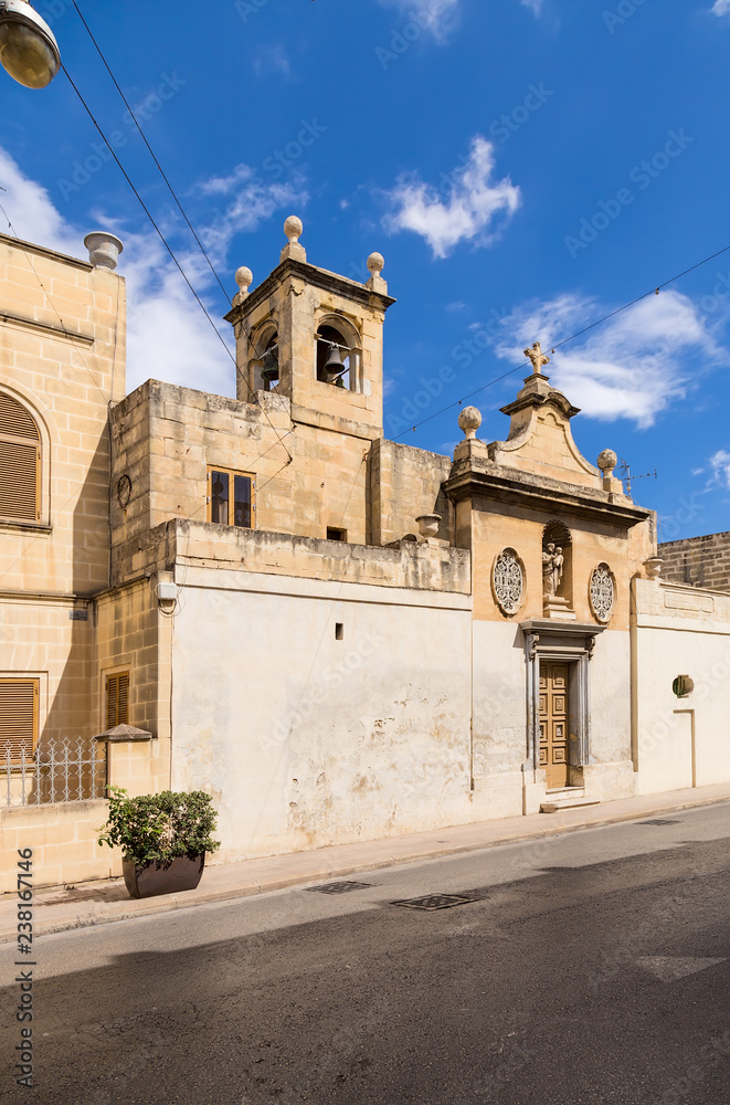 Tarxien, Malta. Ancient chapel on Hal Tarxien street