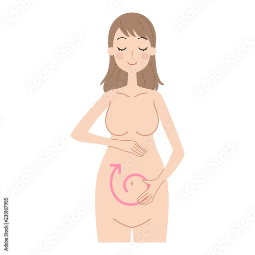 マッサージをする妊婦