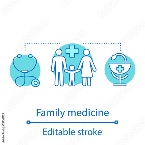 Family medicine concept icon