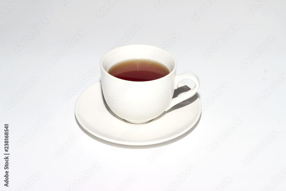 Coffee white cup on white background Coffee white cup on white background