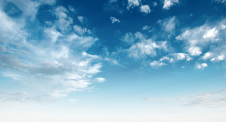 Clear blue sky and white clouds