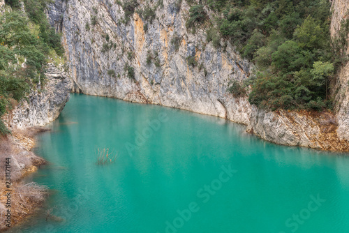 Congost de Mont-Rebei defile, border between Catalonia and Aragon, Spain photo