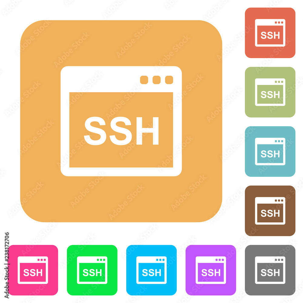 SSH client application rounded square flat icons SSH client application rounded square flat icons