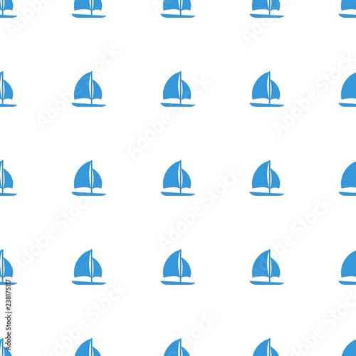 sailboat icon pattern seamless white background. Editable filled sailboat icon. sailboat icon pattern for web and mobile.