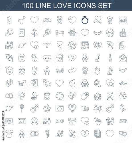 love icons. Trendy 100 love icons. Contain icons such as heart, bandage, broken heart, hands holding heart, marriage proposal, rose, rings, women couple. love icon for web and mobile.