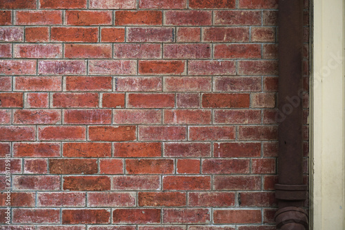 brick wall of red color background texture