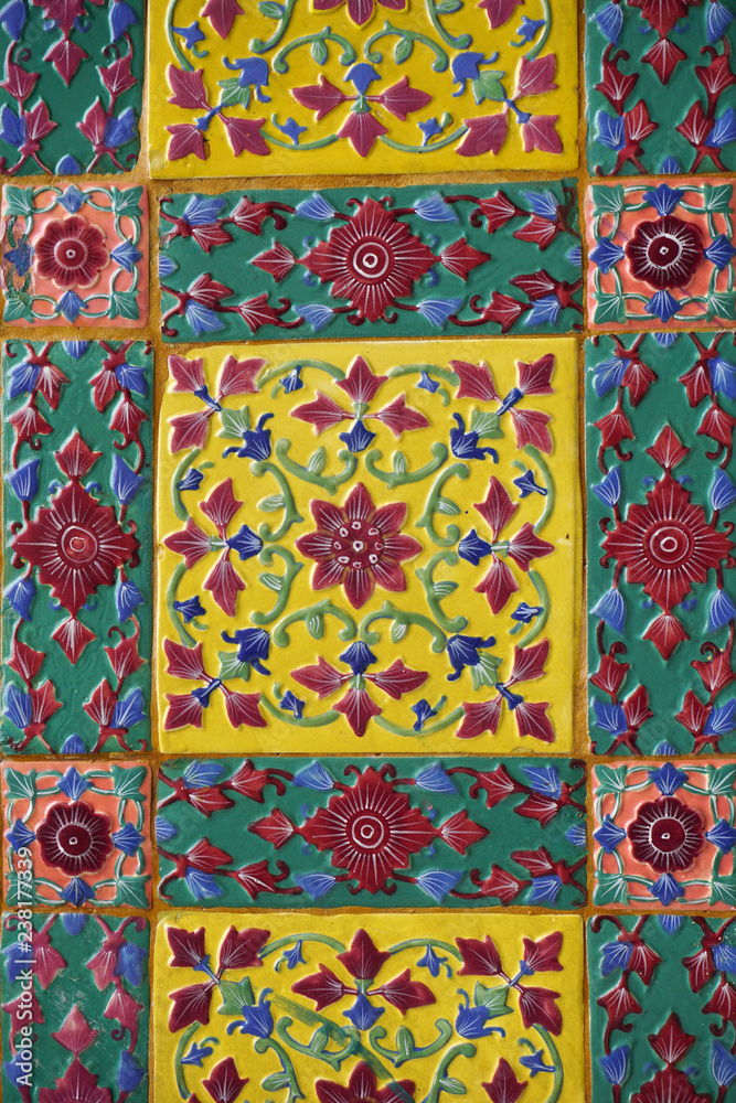 Abstract background ceramic tiles thai style