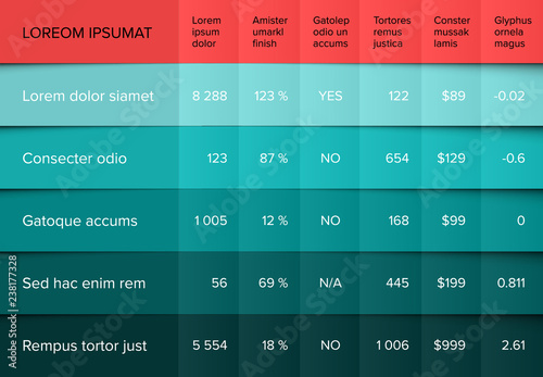 Multipurpose table template photo