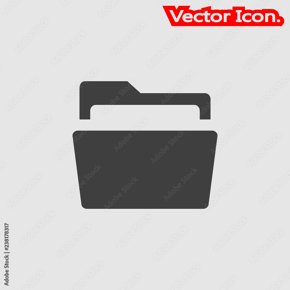 Folder icon isolated sign symbol and flat style for app, web and digital design. Vector illustration. Folder icon isolated sign symbol and flat style for app, web and digital design. Vector illustration.