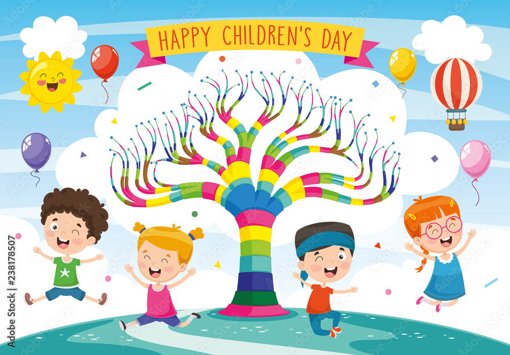 Vector Illustration Of Children Day