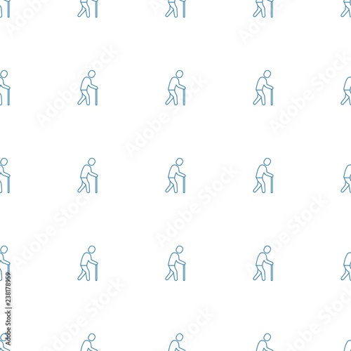 old man icon pattern seamless white background. Editable line old man icon. old man icon pattern for web and mobile. © HN Works