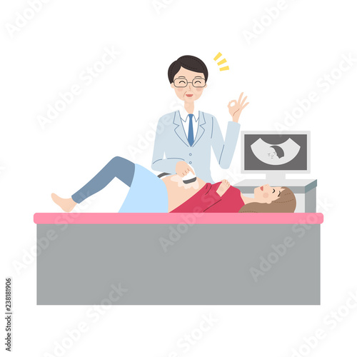 検診を受ける女性