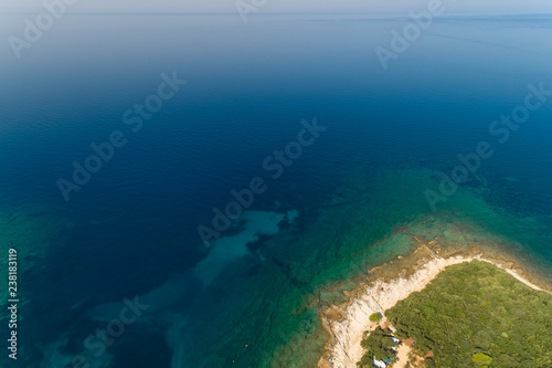 Aerial view of Veli Rat on island Dugi Otok in Croatia.