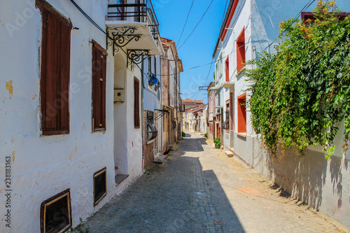 Fototapeta Naklejka Na Ścianę i Meble -  A small street in Ayvalik. Balikesir Turkey