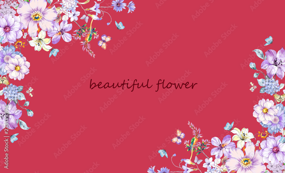 Elegant roses, peony flowers, chrysanthemums, wildflowers, flowers and numbers