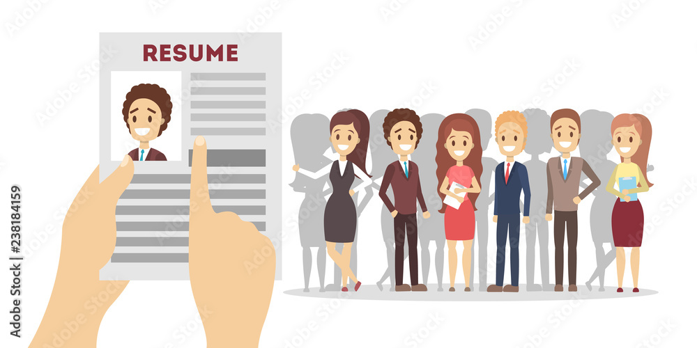 Obraz premium Recruitment concept. Idea of choosing a candidate